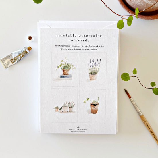 Emily Lex Studio - Paintable Stationery: Potted Plants