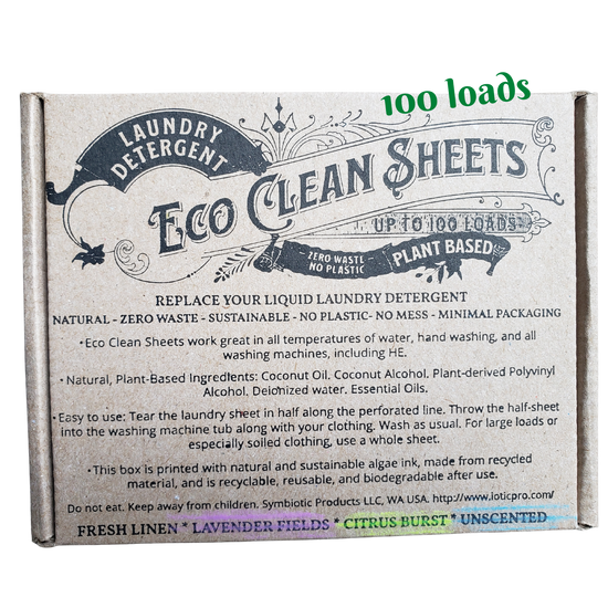 Eco Clean Laundry Sheets -100 Loads Packaged