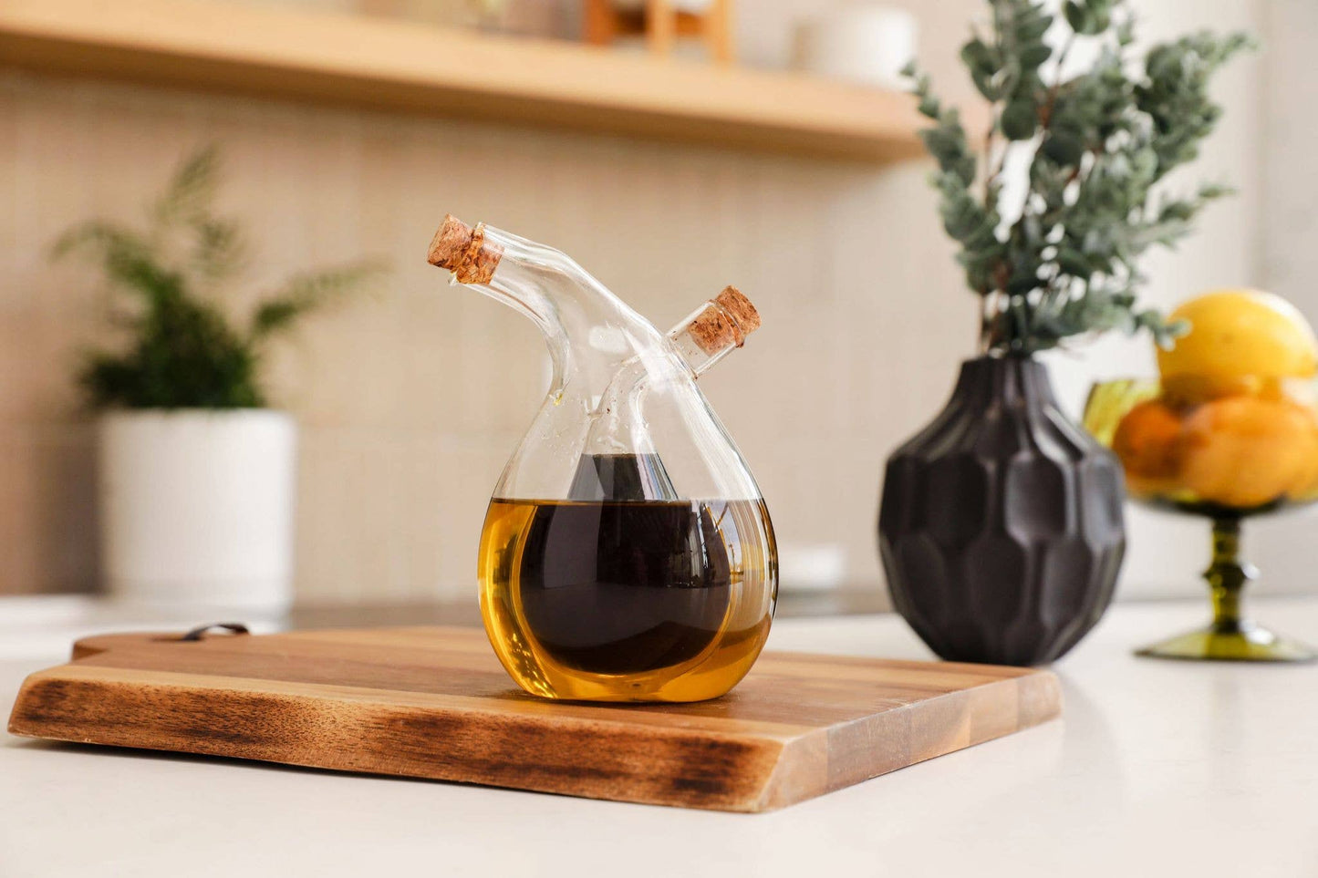 Glass Oil + Vinegar Cruet Dispenser