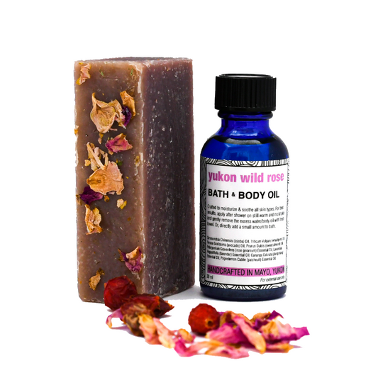 The Yukon Soaps Company - Bath & Body Oil + Matching Soap: Yukon Wild Rose