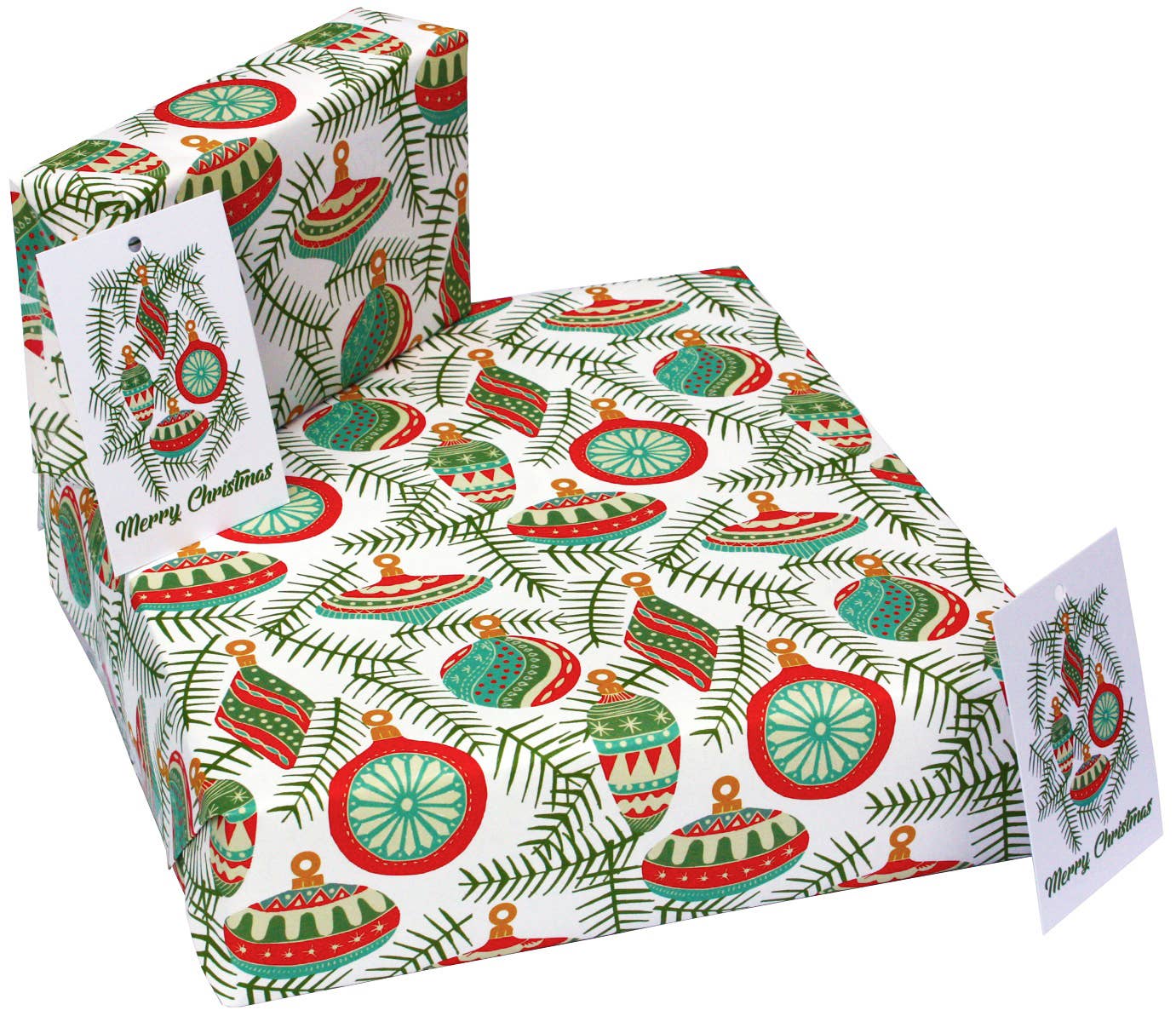 Load image into Gallery viewer, Christmas Baubles Wrapping Paper • 100% Recycled • Vegan Ink
