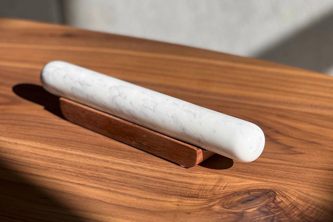 Verve Culture - Marble Rolling Pin w/ Wood Base