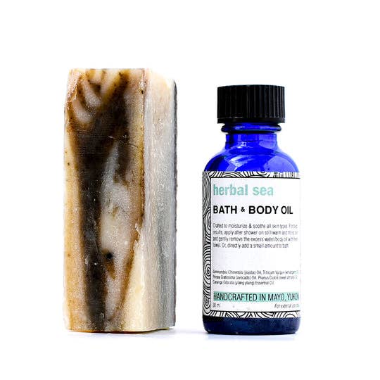 The Yukon Soaps Company - Bath & Body Oil + Matching Soap: Herbal Sea