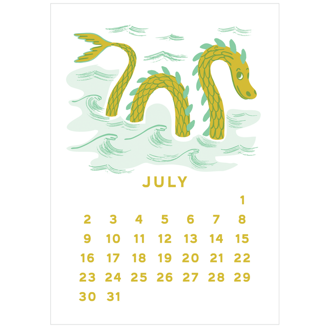 Load image into Gallery viewer, Smudge Ink - 2023 Magical &amp;amp; Mythical Letterpress Desk Calendar

