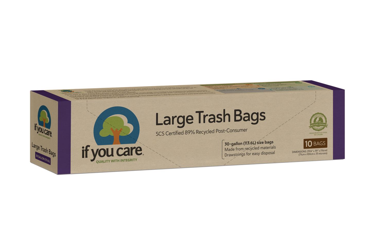 If You Care - 30 Gallon Certified 89% Recycled Post Consumer Large