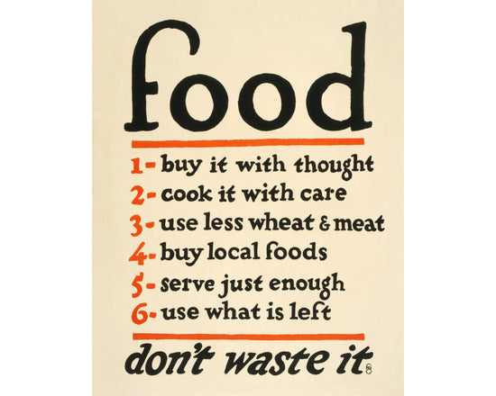 Food Don't Waste It Poster
