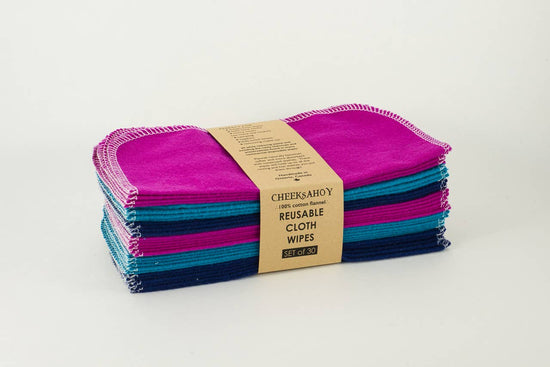 Load image into Gallery viewer, Cloth Wipes 30-pack | Jewel Tones
